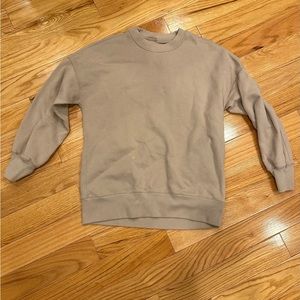 Tan Abercrombie and fitch beige crewneck